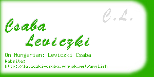 csaba leviczki business card